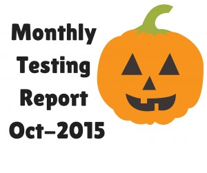 Monthly Testing Report Oct 2015